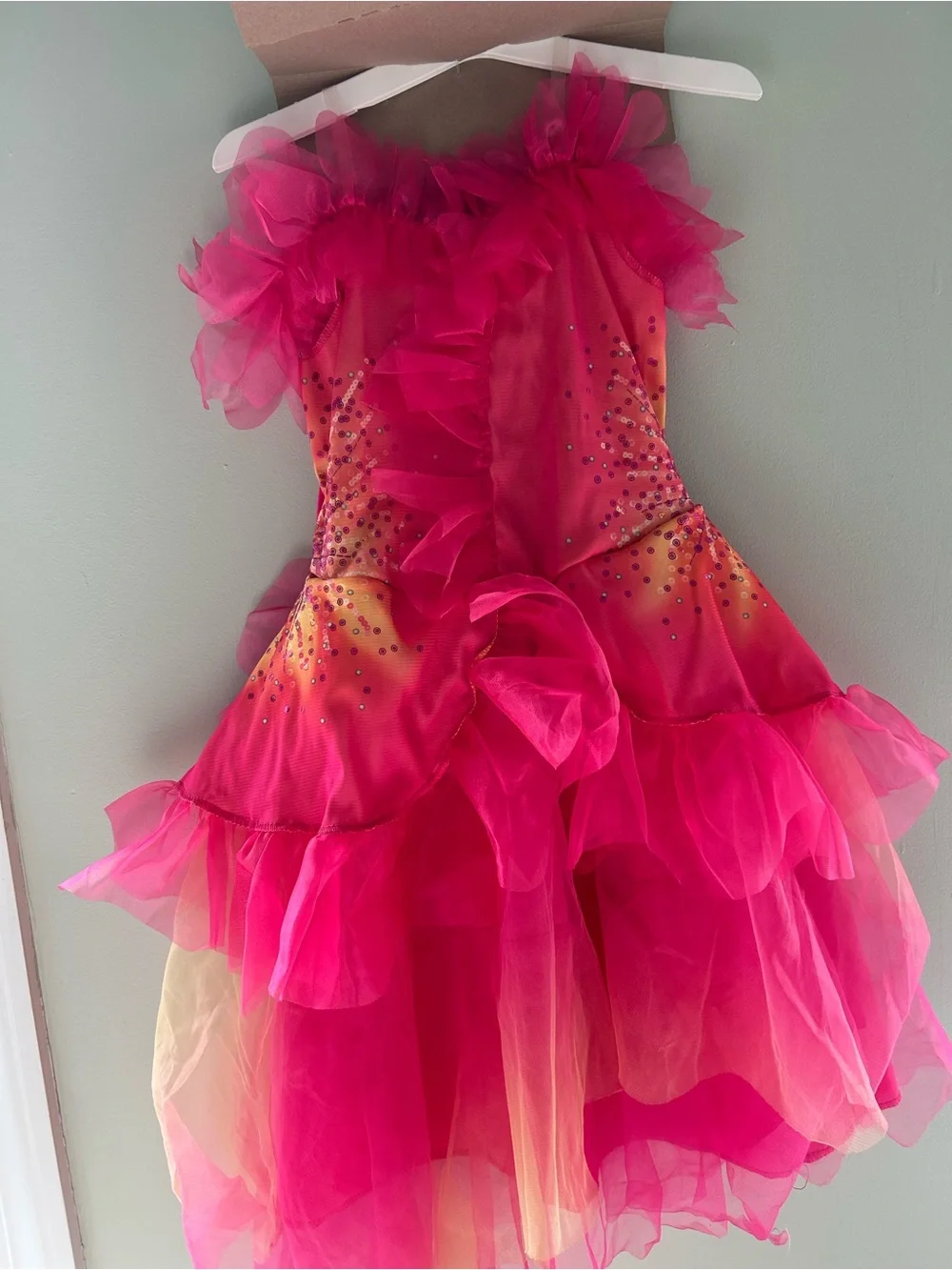 Wicked Glinda-Inspired Girls' Pink Tulle Costume Dress - 7/8